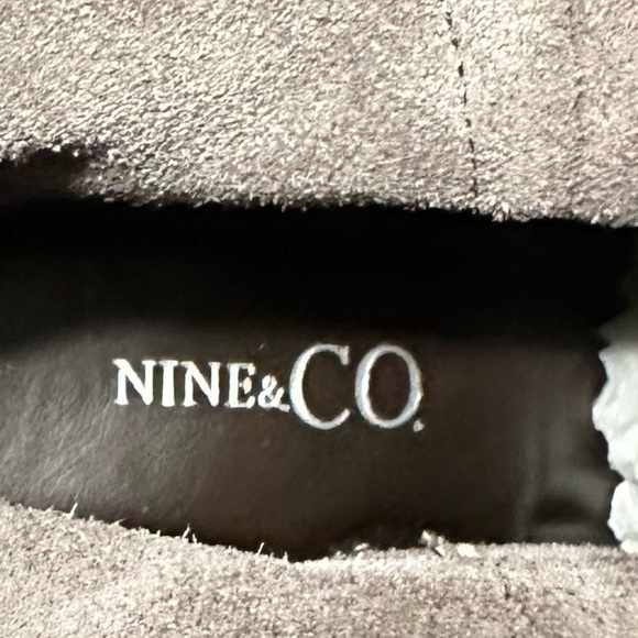 NWOB Nine & Co. Genuine Suede Mid Calf Belted Block Heel Boots Brown Women’s 7 - Picture 7 of 9